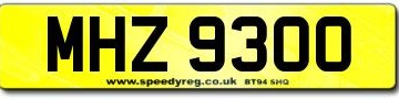 MHZ 9300 Irish Number Plates