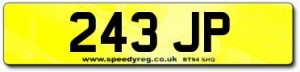 243 JP Number Plate