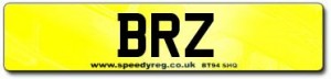 BRZ Number Plates