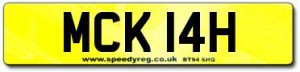 MCK 14H Number Plates