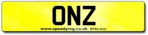 ONZ Number Plates