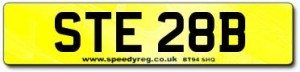 STE 28B Number Plates