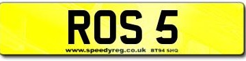 ROS 5 Number Plates