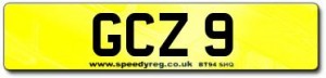 GCZ 9 Number Plates