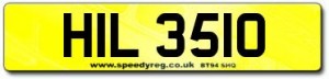 HIL 3510 Number Plates