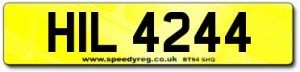 HIL 4244 Number Plates