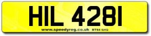 HIL 4281 Number Plates