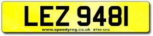 LEZ 9481 Number Plates