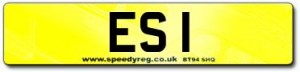 ES 1 Number Plates