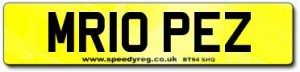 Current Style Number Plates