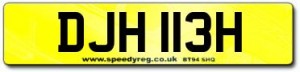 DJH 113H Number Plates