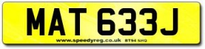 MAT 633J Number Plates