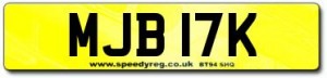 MJB 17K Number Plates