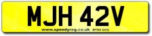 MJH 42V NumberPlates