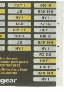 Number Plates Advert