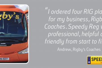 Rigby Coaches Customer Thanks - Speedy Reg