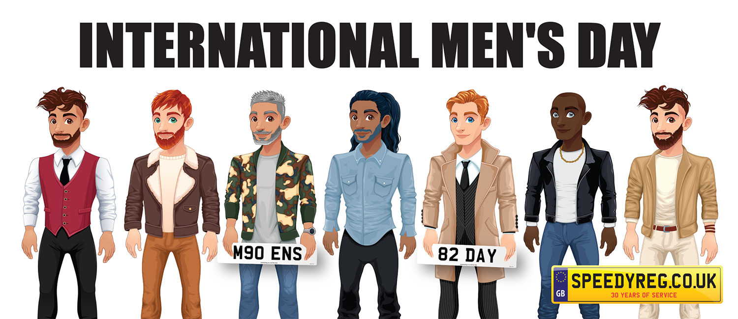 International Men's Day Male Role Models MEN Number Plates