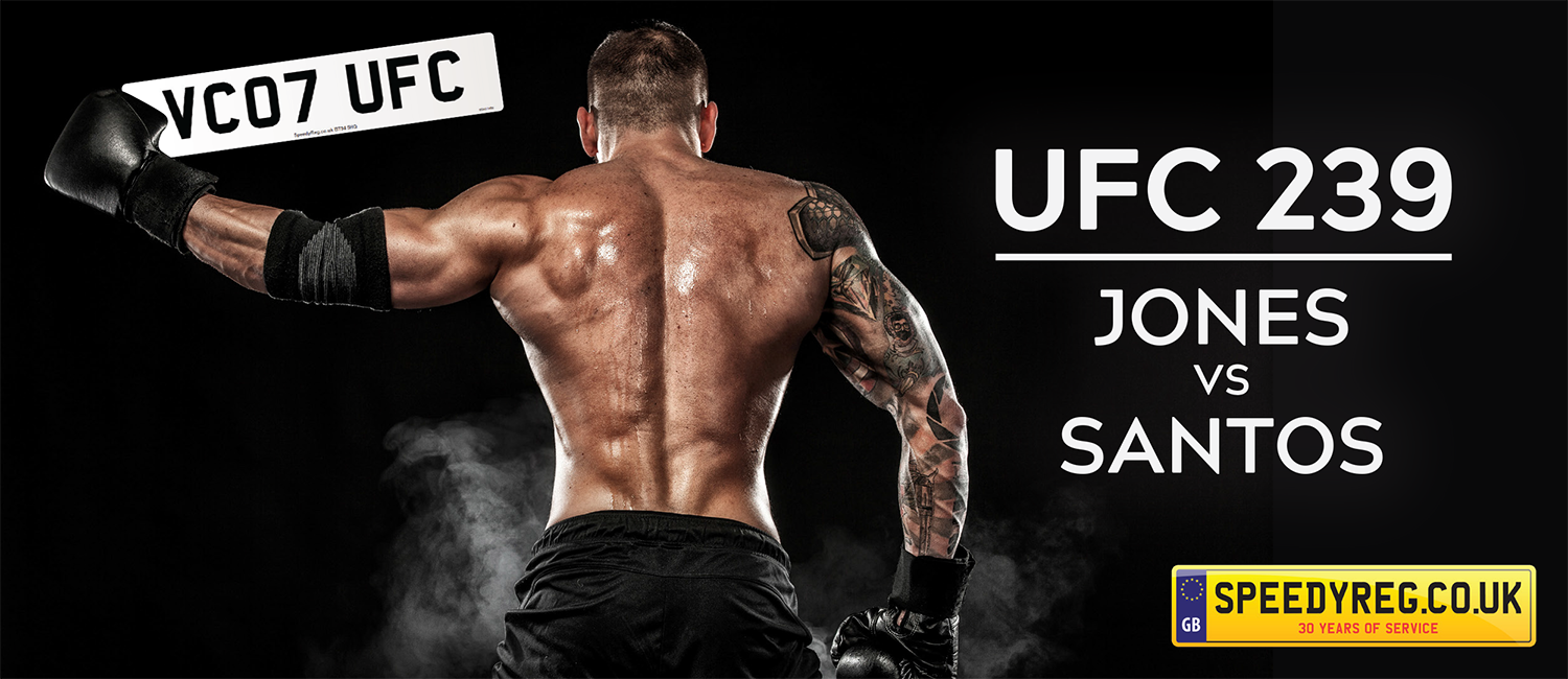 UFC 239 Jon Jones vs Thiago Santos MMA & UFC Number Plates